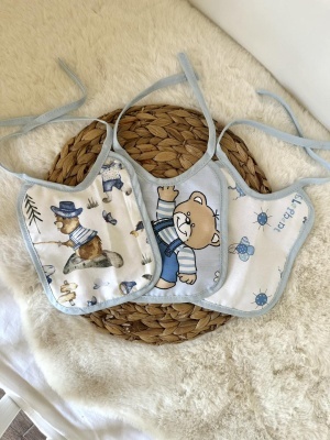 Organic cotton baby bibs