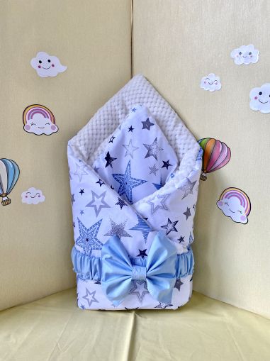 Зимно порт бебе за изписване "Сини звезди", 80/80см.