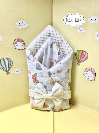 Зимно порт бебе за изписване "Пеперуди", 80/80см.