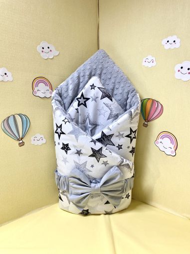 Зимно порт бебе за изписване "Сиви звезди", 80/80см.