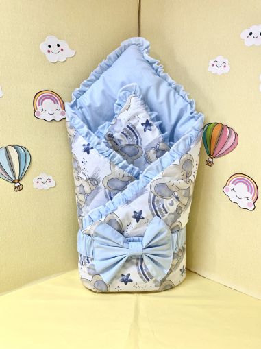 Порт бебе за изписване "Сини слончета", 80/80см. 