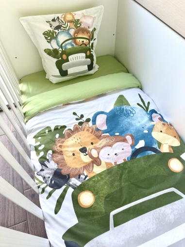 Бебешки спален комплект "Джунгла" - зелено