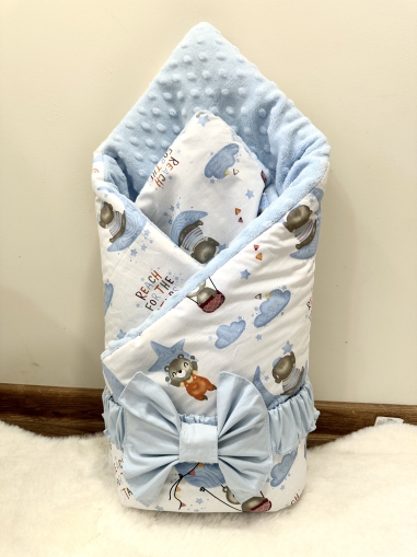 Порт бебе за изписване "Сини балончета", 80/80см.