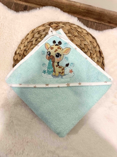 Бебешка хавлия за баня "Жирафче", 80/80см.