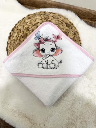 Бебешка хавлия за баня "Слонче", 80/80см.