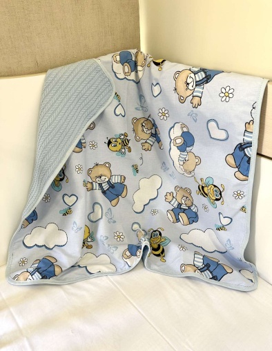 Бебешко одеяло - "Сини мечета" - 80/90см.