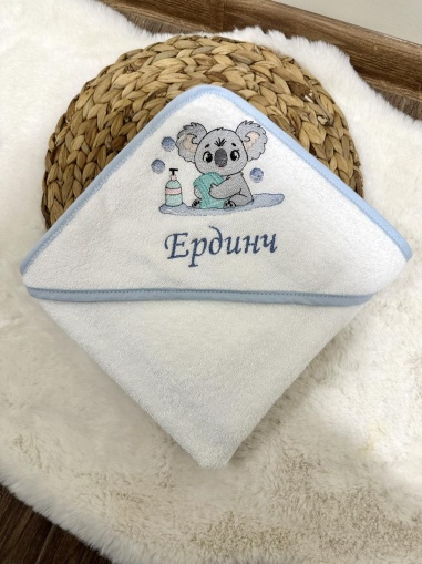 Бебешка хавлия за баня "Коала" - 80/80см.