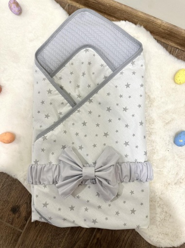 Лятно порт бебе "Малки сиви звездички" - 80/80см.