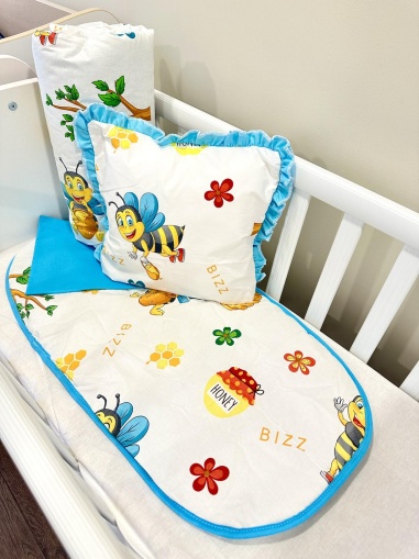 Baby stroller set + leak-proof mat "Bumble bees"