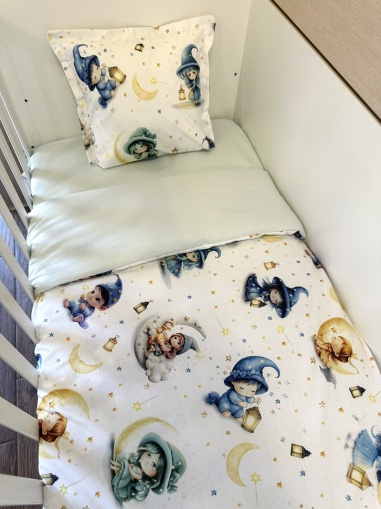 Бебешки спален комплект "Вълшебство" - мента