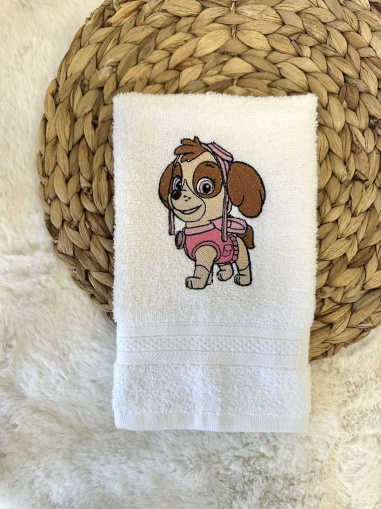 Детска кърпа за баня с бродерия - 30/50см. - Скай - Пес Патрул
