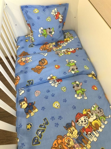 Бебешки спален комплект "Пес патрул" - синьо