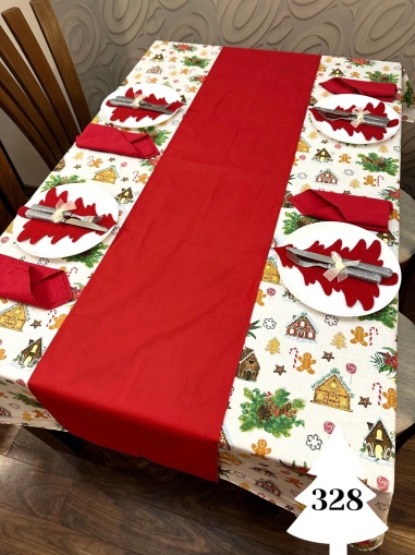 Коледен комплект за маса "Човечета" - 328