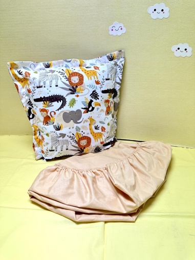 Долен чаршаф с ластик + калъфка - "Джунгла"