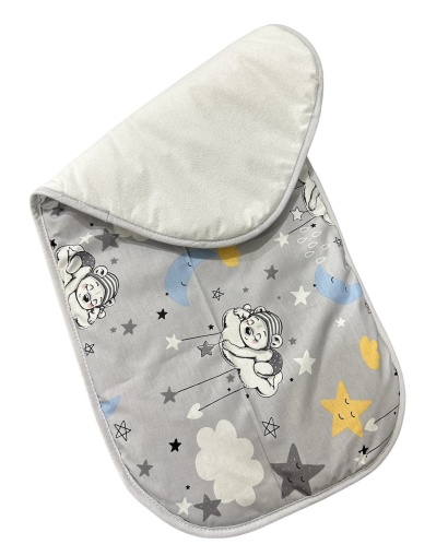 Непромокаема подложка 2в1 "Сив сънчо"