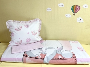 Baby stroller set "Big pink elephant"