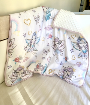 Бебешко поларено одеяло "Феи", 80/90см.