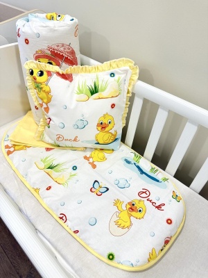 Baby stroller set + leak-proof mat "Ducklings"