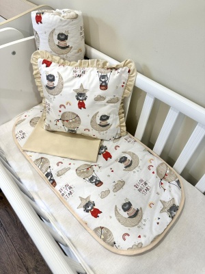 Baby stroller set + leak-proof mat "Beige Balloon"