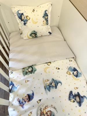 Бебешки спален комплект "Вълшебство" - сиво