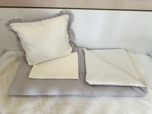 Baby stroller set "Grey/Ecru"