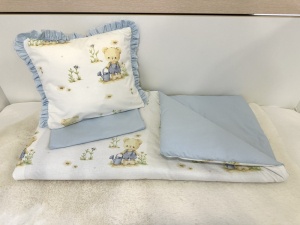 Baby stroller set "Gardener bear" - blue