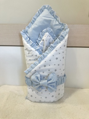 Порт бебе за изписване "Звездички/ синьо", 80/80см.