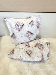 Долен чаршаф с ластик + калъфка - "Котешка прегръдка"