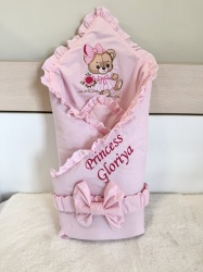 Персонализирано порт бебе за изписване с бродерия "Меченце" , 80/80см.