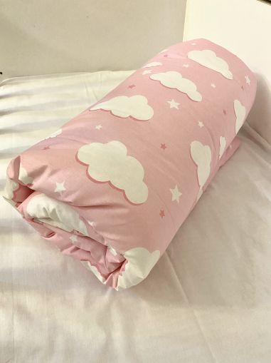 Бебешка олекотена завивка "Розови облачета"
