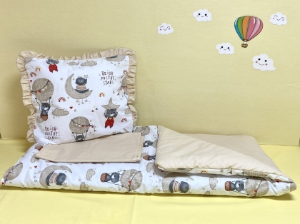 Baby stroller set "Beige balloons"