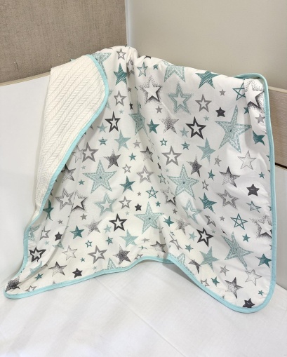Бебешко одеяло - "Ментови звезди" - 80/90см.