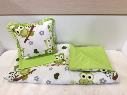 Комплект за количка "Зелени бухалчета"