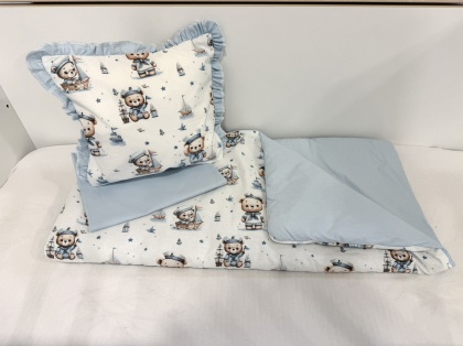 Бебешки комплект за количка "Моряче" - синьо