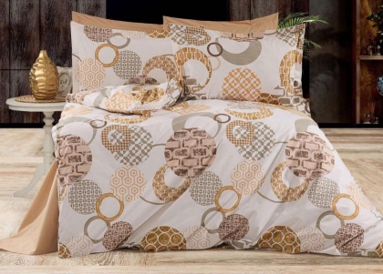 Спален комплект "Бежови кръгове"