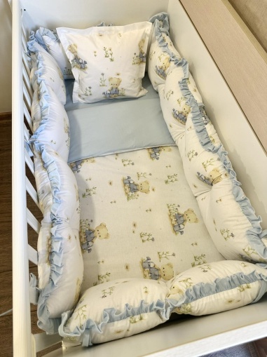 Бебешки спален комплект 8 части с обиколници "Градинарче"