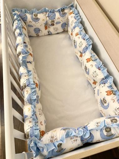 Обиколници за бебешка кошара "Зелени балончета"