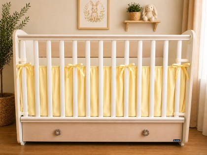 Драперия за бебешка кошара - Жълта