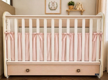 Драперия за бебешка кошара - Пудра