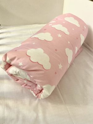Бебешка олекотена завивка "Розови облачета"