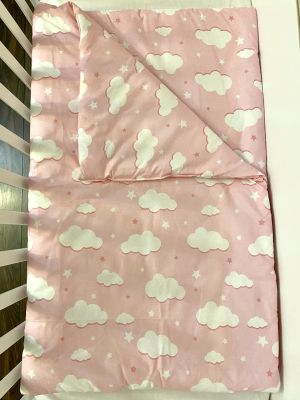 Бебешка олекотена завивка "Розови облачета"