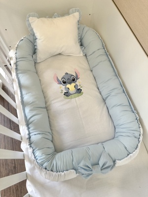 Бродирано бебешко гнездо "Стич"