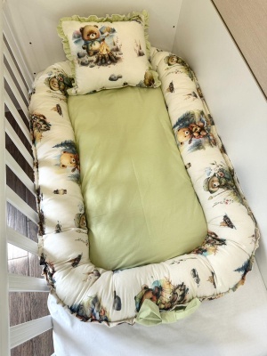 Бебешко гнездо "Горски път" - зелено