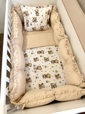 Бебешки спален комплект 8 части с обиколници "Моряче" 