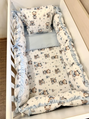 Бебешки спален комплект 8 части с обиколници "Моряче"