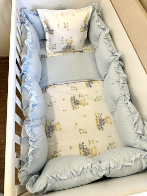 Бебешки спален комплект 8 части с обиколници "Градинарче"