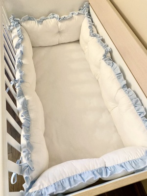 Crib bumpers "Ecru/Mint"