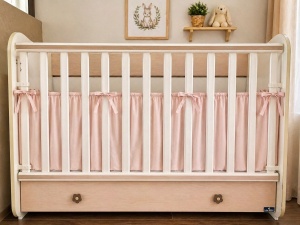 Драперия за бебешка кошара - Пудра